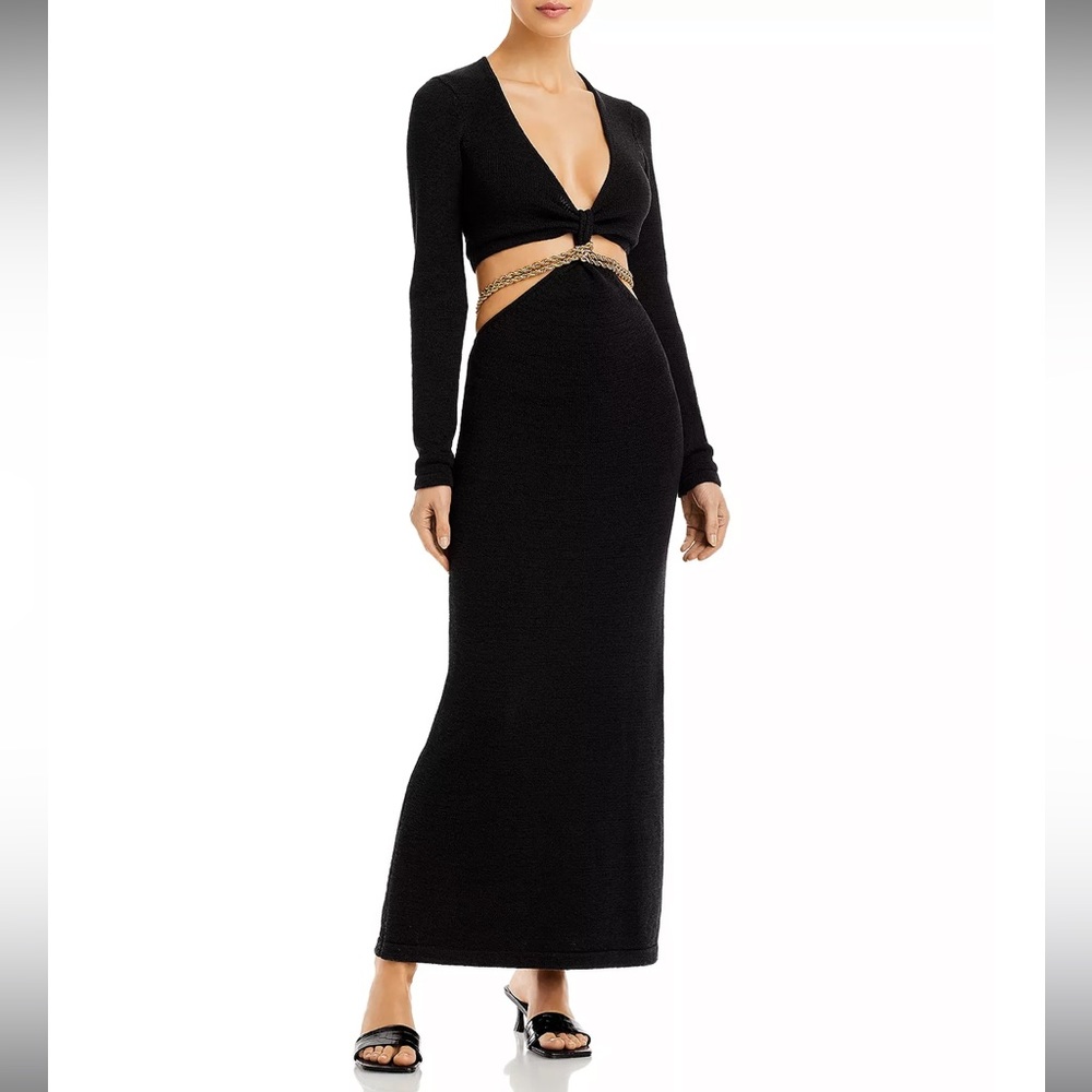 CULT GAIA Melody Chain Cutout Knit Maxi Dress - 150th Anniversary Exclusive XS